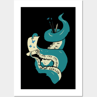 octopus tentacles original Posters and Art